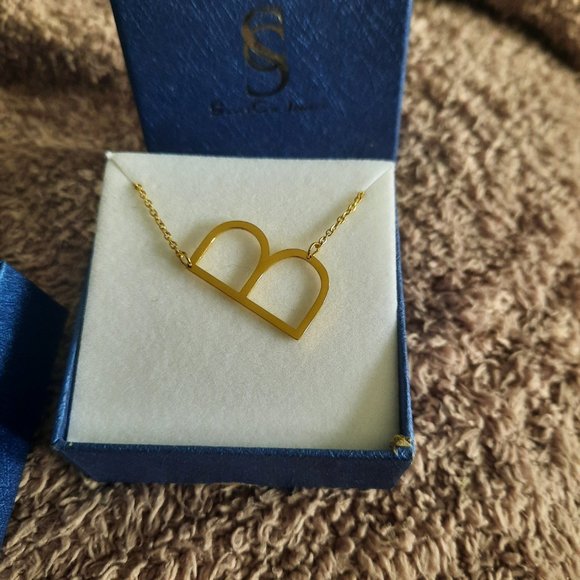 Multiple options: Savvy Cie Jewels 14k Gold Plated Initial Letter Necklace - Picture 3 of 16